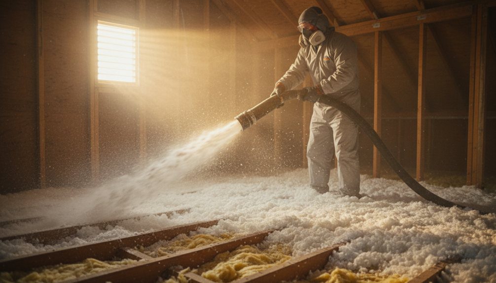 blown in fiberglass insulation installation