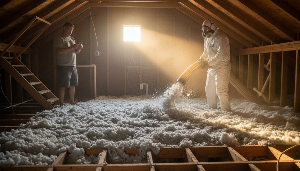 blown in insulation fast installation