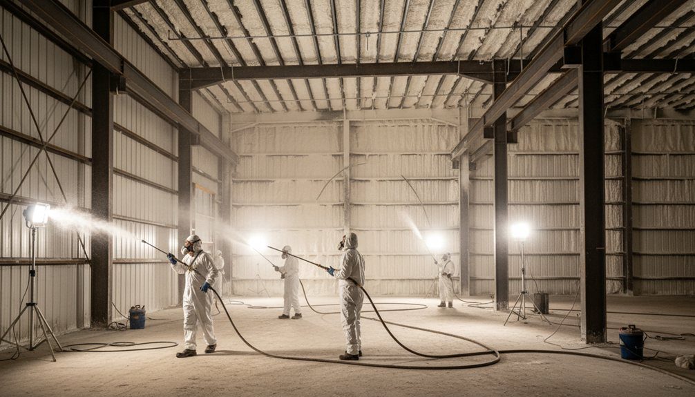 metal building spray foam insulation retrofit