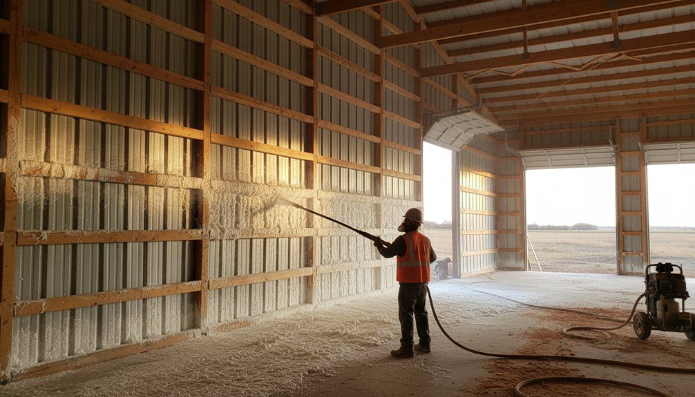 pole barn insulation strategy spray foam