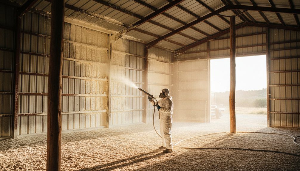 pole barn spray foam insulation solution