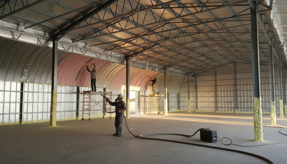pole barn spray foam insulation