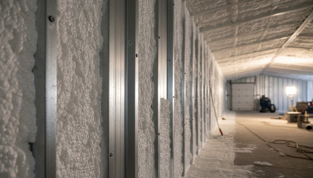 spray foam seals metal buildings