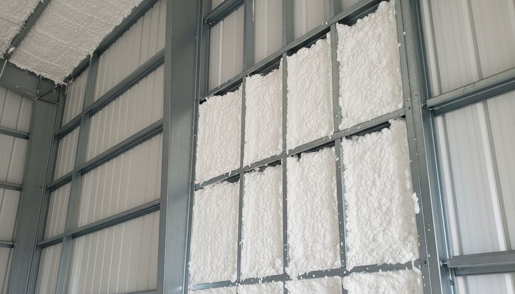 spray foam seals metal buildings