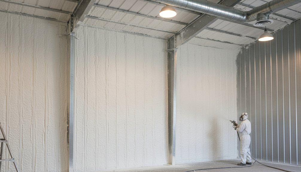 spray foam seals metal gaps